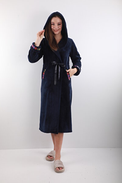 Wild Love 100% бамбуковий халат з капюшоном і вишивкою – м'який, теплий і вишуканий одяг для дому