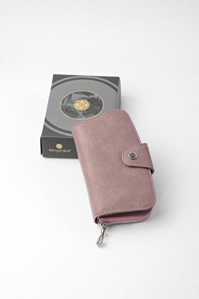 CENGİZ PAKEL Medium Size Women's Wallet - 65306 - Lilac