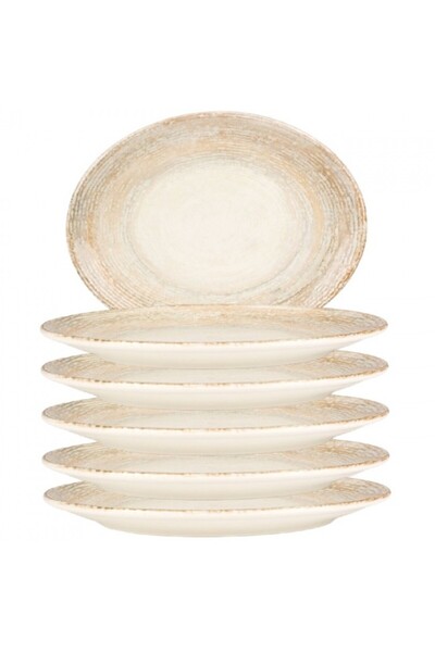 Bonna Set of 6 oval plates Patera porcelain 31x24cm