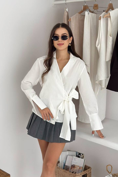 Noa Noa Women's Bow Detailed Tie-Up Shirt – Chic Bow