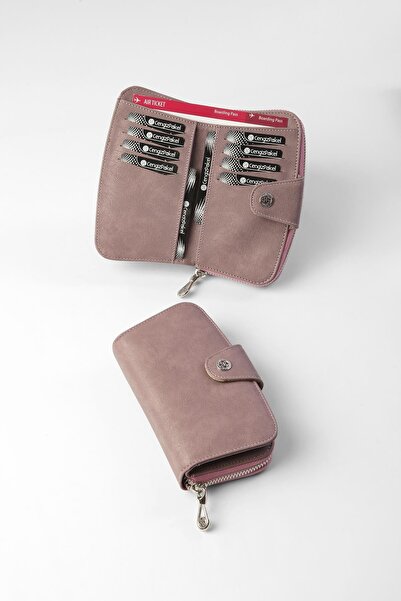 CENGİZ PAKEL Medium Size Women's Wallet - 65306 - Lilac