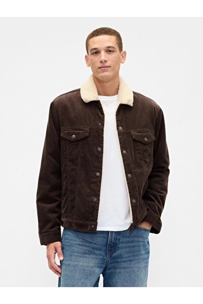 GAP Sherpa-Lined Icon Velvet Jacket Men's Velvet Jacket Sharpa