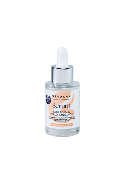 SERALAV NATURAL COSMETICS SERALAV Serum with Collagen & Hyaluronic Acid for Face - 98.2% Ingredients