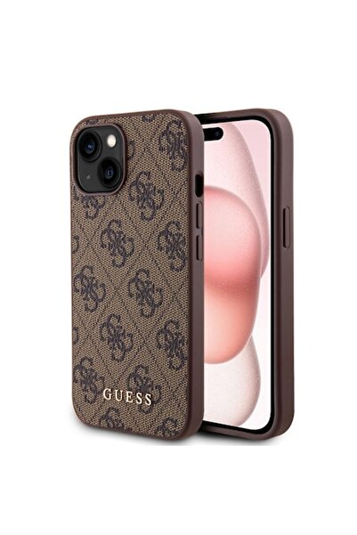 Guess Carcasă compatibilă cu iPhone 15 Plus, Elite Content P3077, Metal, Maro...