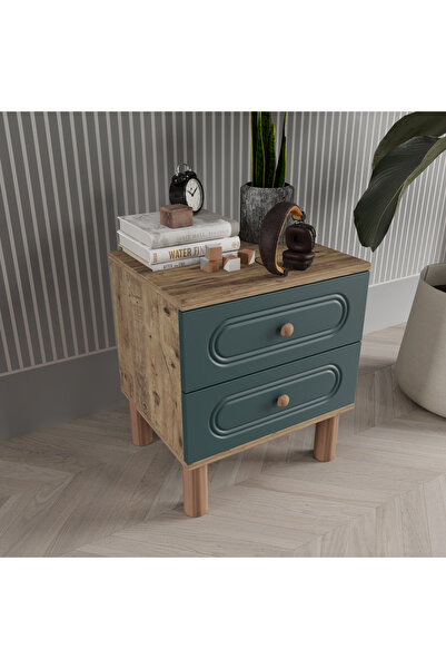 Teen & Bright DOVA 2 ÇEKMECELİ KOMODİN - MDF KAPAK yeşil