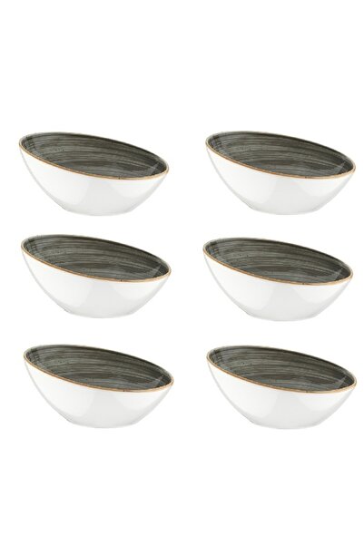 Bonna Set of 6 Space hemispherical porcelain bowls 16cm 350ml