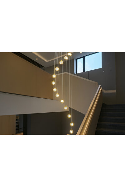 genric ثريا شلال نجف إليجانت برايم علاقي ذهبي مع لون الانارة 3اضاءات متغيرة 65 واط معلقة