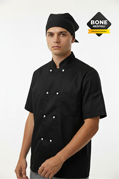 PandaForma Jachetă de bucătar, țesătură rezistentă la murdărie și transpirați...