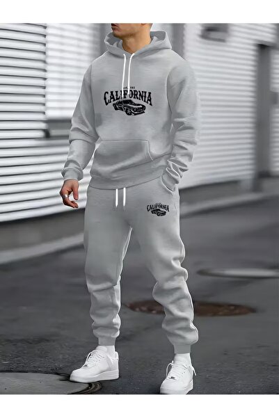 ship master California Printed Men's 2-Piece Tracksuit Set |   Oversized Casual Style Street & Sports Combination