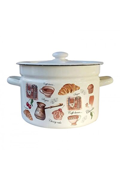 Raki Cafe de Cherie enamel pot, with lid 9L, carbon steel