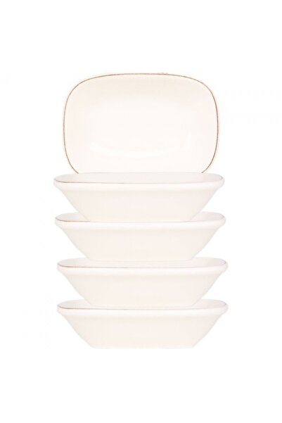 Bonna Set 6 farfurii patrate adanci Retro 19x17cm portelan