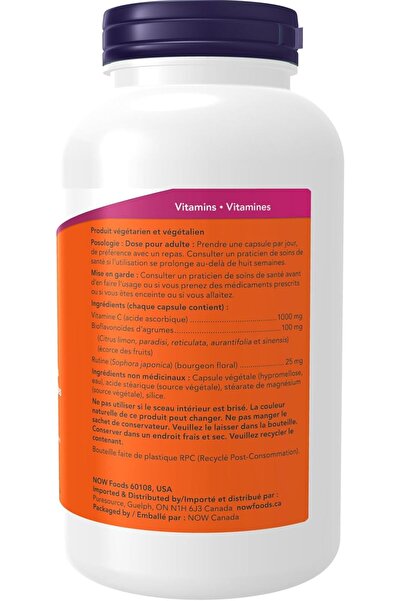 Now C-1000 Veg Capsules with Bioflavonoids - 1000 mg, 250 Capsules
