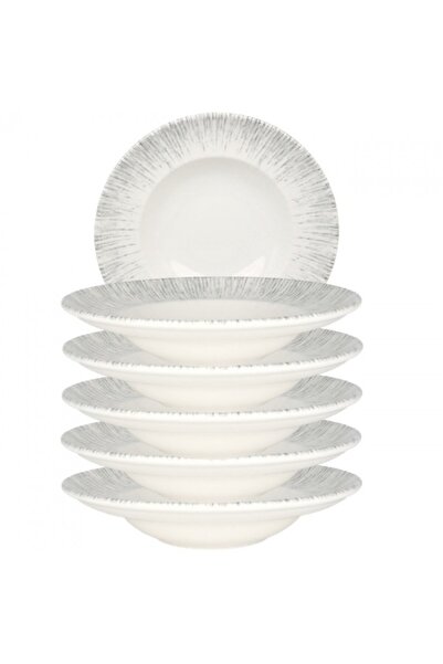 Bonna Set 6 farfurii gourmet adanci Iris portelan 27cm 400ml