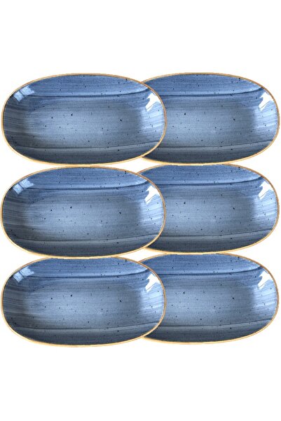 Bonna Set 6 farfurii ovale din portelan Dusk 19x11cm