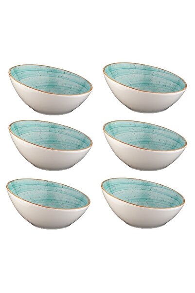 Bonna Set 6 boluri inclinate portelan Aqua 8cm 60ml