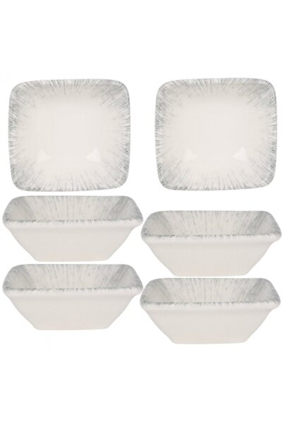 Bonna Set 6 boluri patrate portelan Iris 8x8,5ml