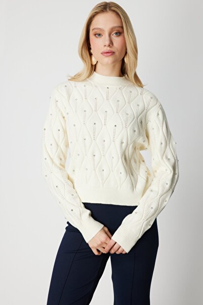 ON Patterned Stone Detailed Knitwear Sweater-60317