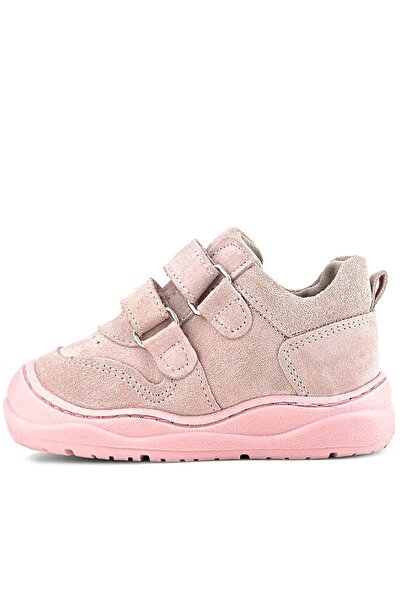 Rakerplus Schaggy Genuine Leather Powder Pink Velcro Baby Sneakers