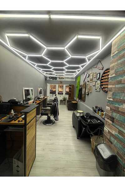 luminastar Aplica LED hexagonală tip fagure de miere, 672W, 24000 lm, 6500K, IP65, 484x243 cm