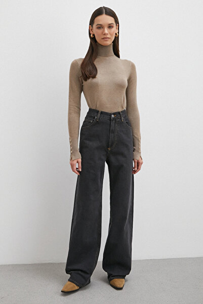 Never more Five Pocket High Waist Jean Black