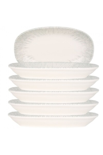 Bonna Set 6 farfurii ovala portelan IRIS 15x8,5cm