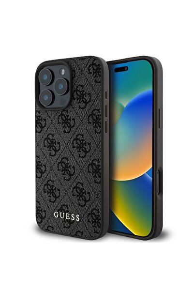 Guess Case for iPhone 16 Pro Max, Ergonomic P3099, Plastic, Pitch Black