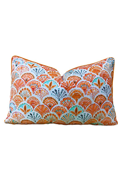 Alacastore غطاء وسادة مستطيل الشكل، بوهيمي، عرقي، كلاسيكي، حديث، برتقالي، وسا...