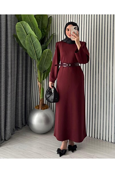 Molly Nelly Women's Shoulder Detailed Belted Dress