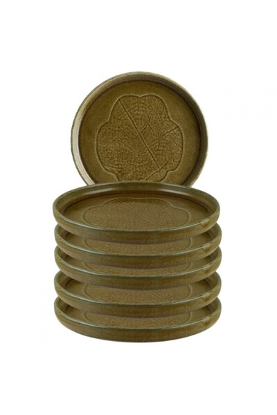 Bonna Set of 6 porcelain plates Terra Prints 21cm