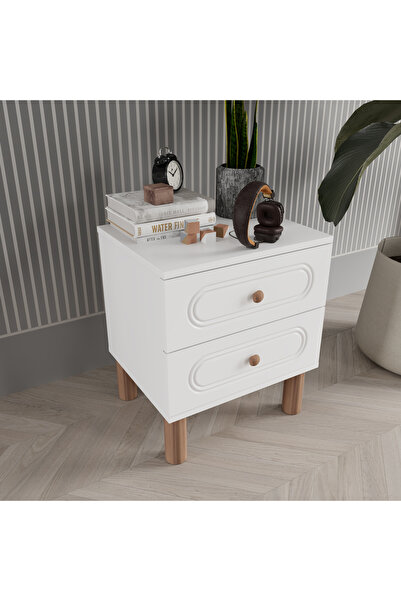 Teen & Bright DOVA 2 ÇEKMECELİ KOMODİN - MDF KAPAK beyaz