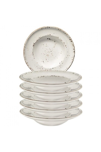 Bonna Set 6 farfurii gourmet adanci Grain portelan 30cm