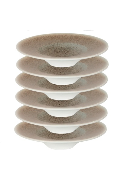 Bonna Set of 6 pasta plates Luca Salmon 28cm 400ml porcelain