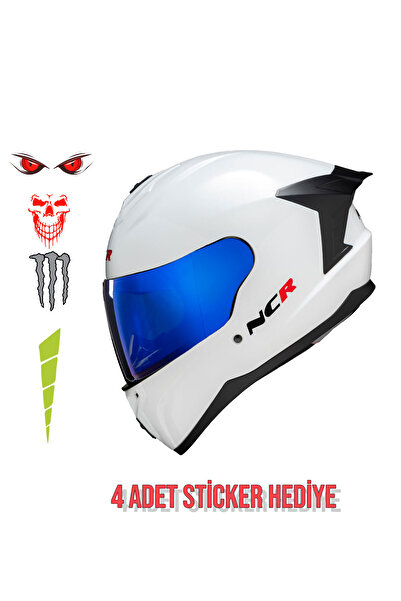 NCR Rapid Mavi Cam Kapalı Kask (Ece Belgeli)