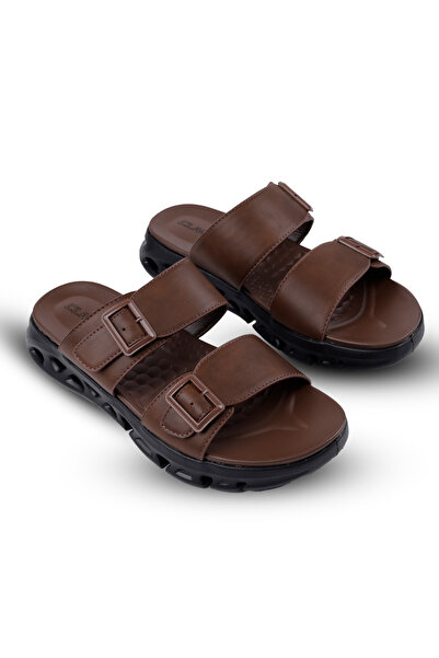 Clariss Men's leather sandals with comfortable orthopedic sole