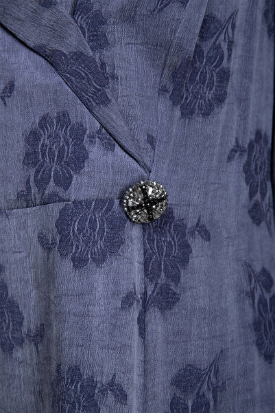 GUMANIZE Women's Shirt Collar Jacquard Cupro Dress