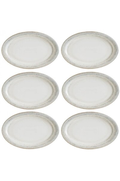 Bonna Set 6 farfurii ovale portelan GALATA 32cm(S-GAL ABS 32OV)