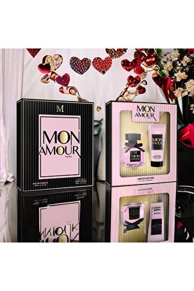 MONTAGE BRENDS Set cadou parfum +loțiune de corp pentru femei MON AMOUR