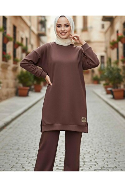 SHİROSA Combed Cotton Double-Layered Top and Bottom Set