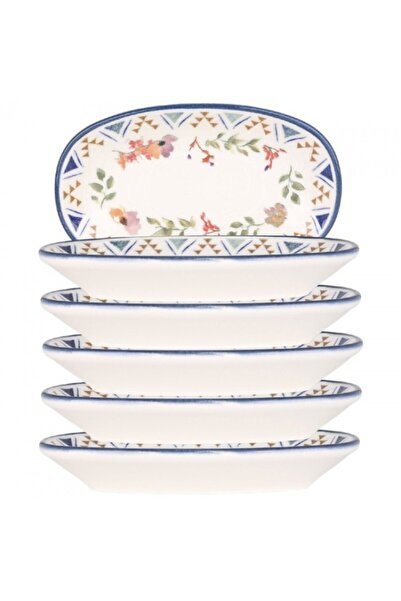 Bonna Set 6 farfurii ovale Spring din portelan 19x11cm