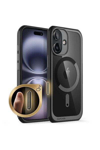 Supcase Carcasă compatibilă cu iPhone 16, Premium, W1595, Plastic, Negru intens