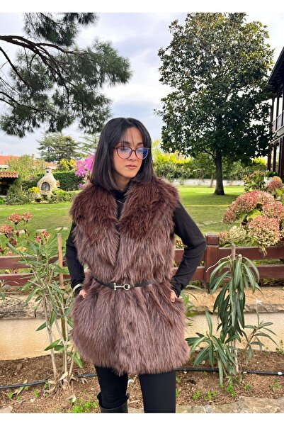 VAZIRADK سترة الفراء مربوطة