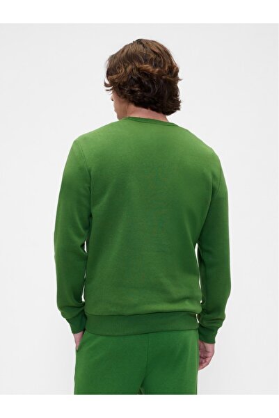 GAP Men's Light Green Logo Fleece Sweatshirt