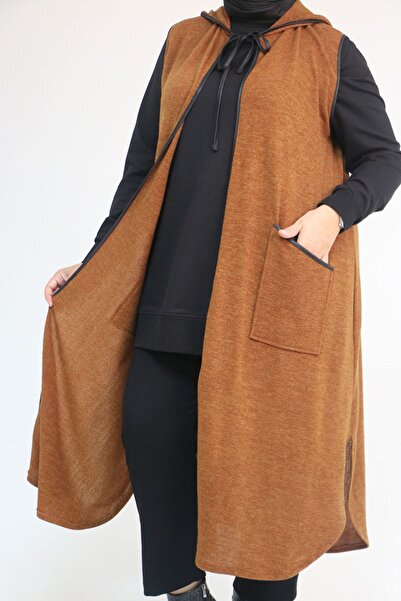 Eslina 54014 Large Size Waterport Piped Mir Vest - Tan