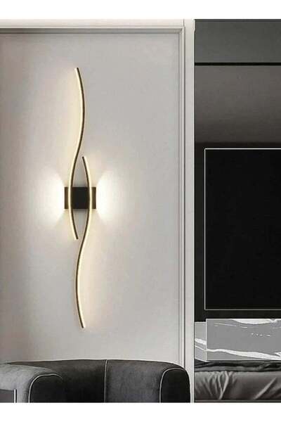 Generic Modern black LED wall sconce with three lights 18W