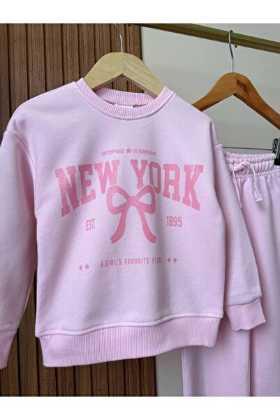 LUCCO New York Printed 3-Thread Non-Fourthed Bottom Top Girl's Suit