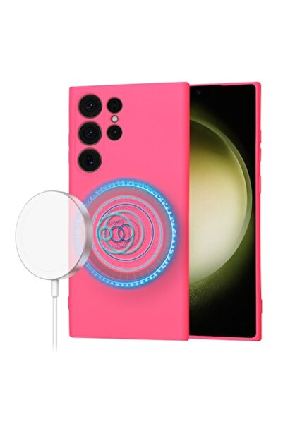 Velo Sleek Defense Silicone Case for Samsung Galaxy S23 Ultra - Hot Pink