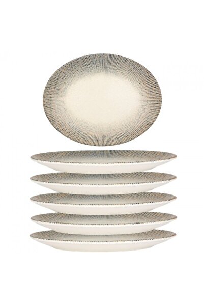 Bonna Set of 6 oval plates Sway porcelain 31cm