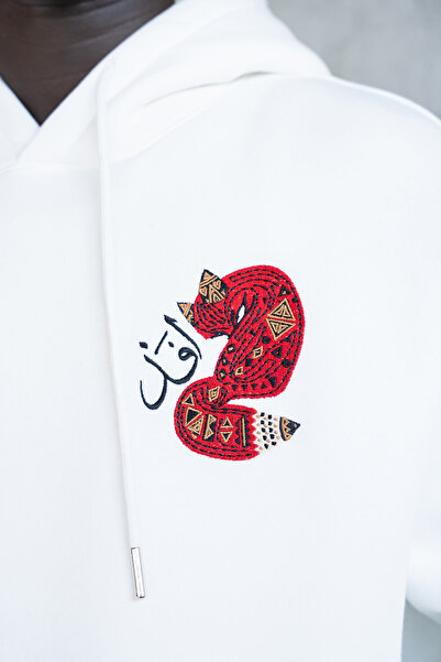 Machinist Men's Red Fox Hoodie Ecru