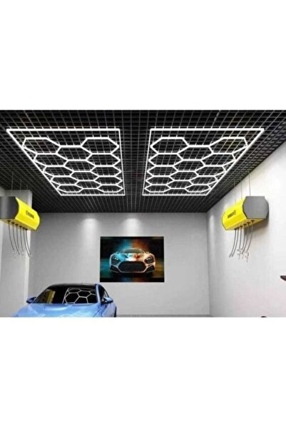 luminastar Aplica LED hexagonală tip fagure de miere, 672W, 24000 lm, 6500K, IP65, 484x243 cm