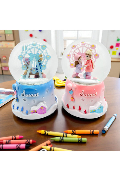 Sense Büyük Boy Kurmalı Sesli Kar Küresi